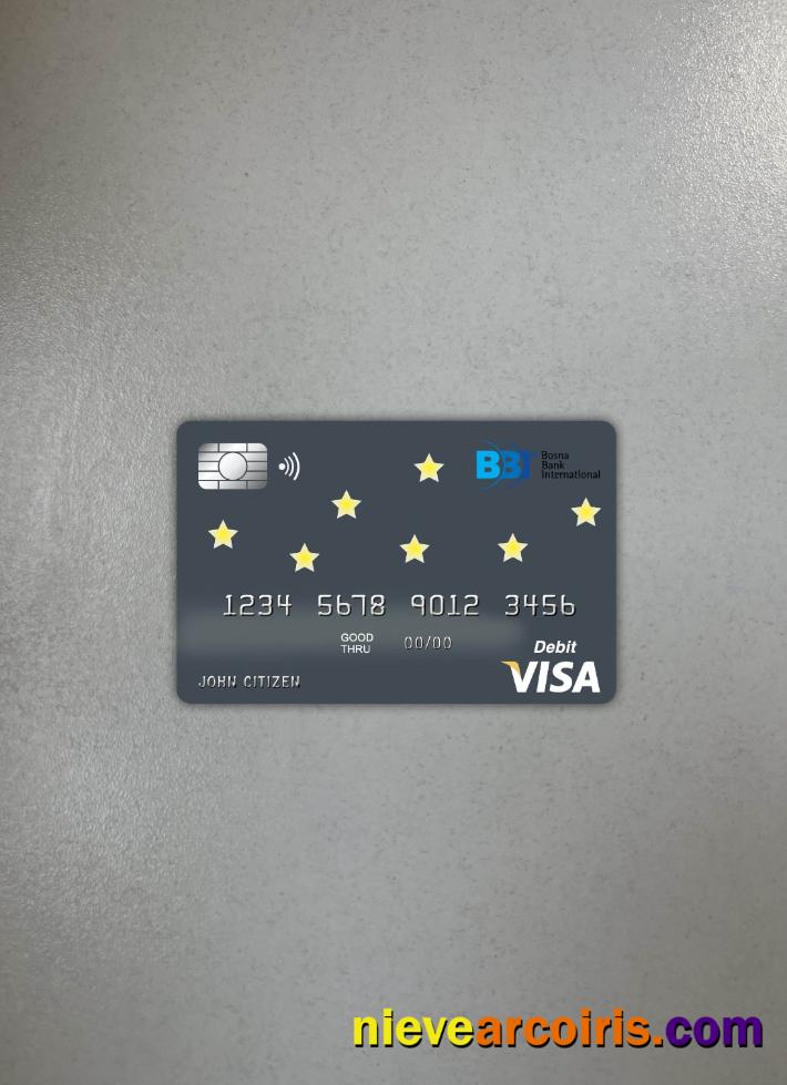 Bosnia and Herzegovina Bosna International bank visa card photolook